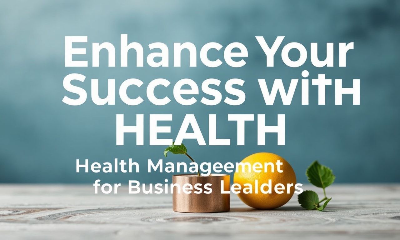 İş Başarısını Sağlıkla Artırın: İş Adamları için Sağlık Yönetimi