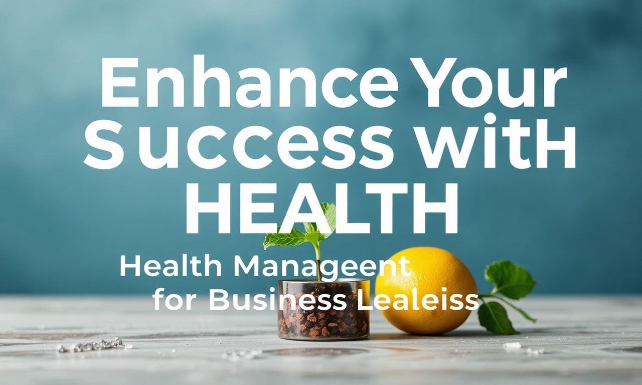 İş Başarısını Sağlıkla Artırın: İş Adamları için Sağlık Yönetimi