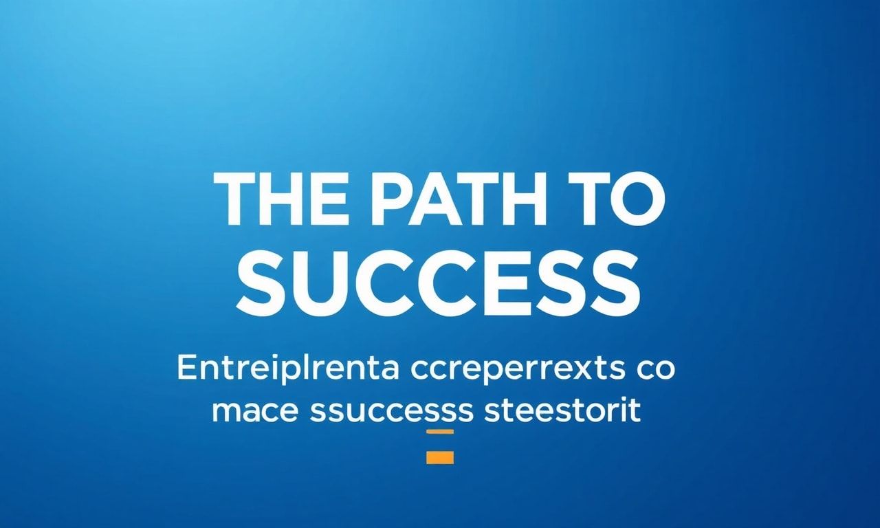 Başarı Yolu: İşletmecilik ve Başarı Öyküleri